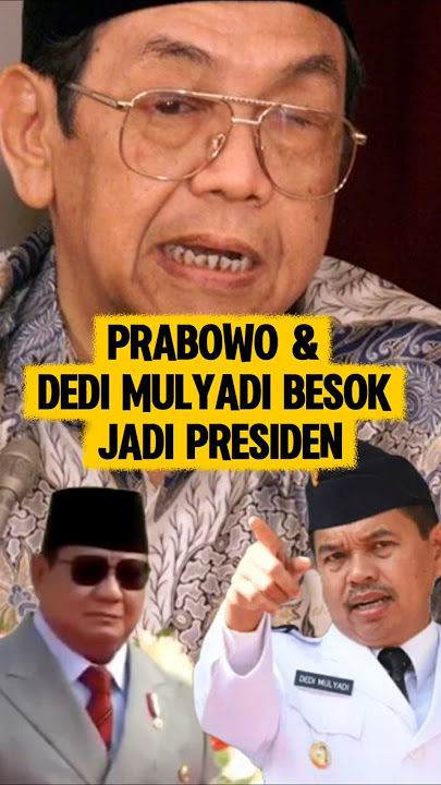 Gus Dur's prediction that Prabowo and Kang Dedi will become president.