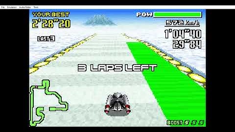 F-Zero Maximum Velocity: Silver Thunder on Long Jump Circuit