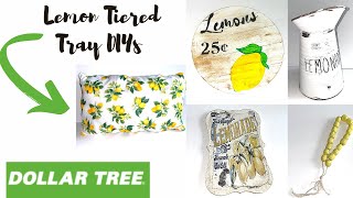 Lemon Themed Tiered Tray DIYs ~Farmhouse Decor~ Lemon Collab