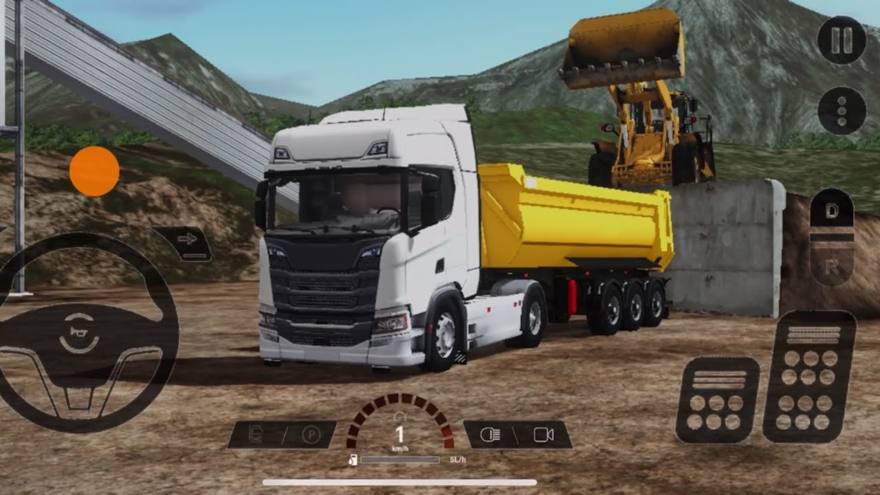 Car truck V1 transport land for prepare building.