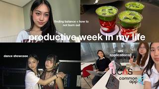 WEEK OF SENIOR YEAR: avoiding burnout, uni applications, dance and more