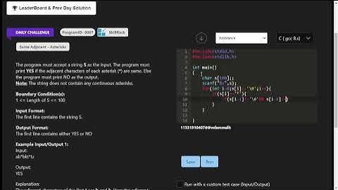 Skillrack Daily Challenge-Same Adjacent Asterisks(Program Id-8007)19/03/2023#skillrackDailychallenge