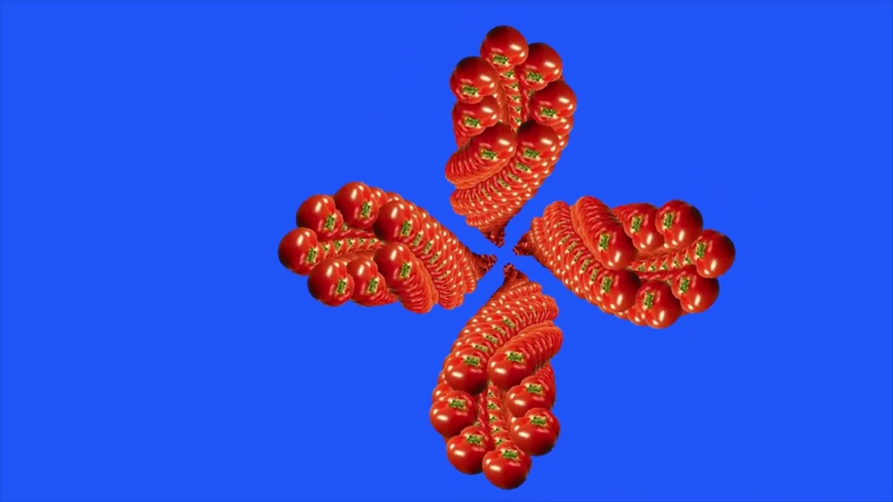 motion & rotating tomato on green screen/ tomatoes animation green screen