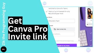 How to Get Canva Pro Team Invite Link