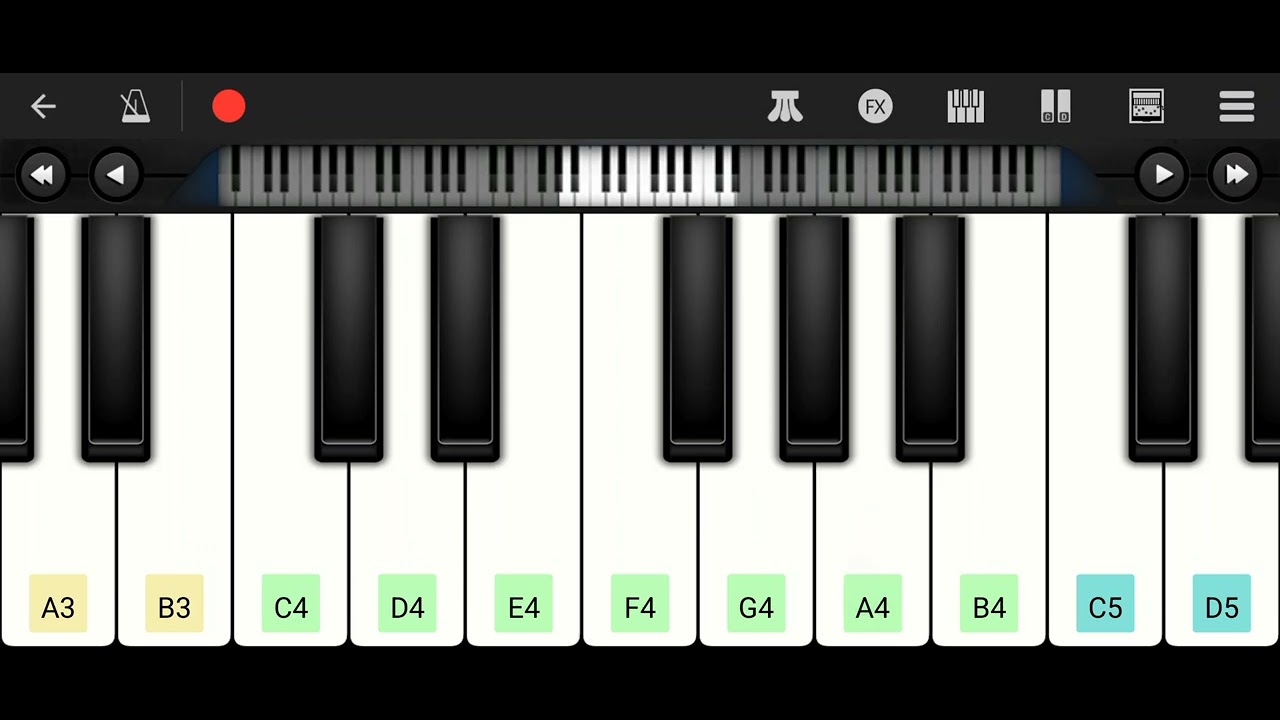 Hum tere bin ab rh nhi sakte on piano mobile 