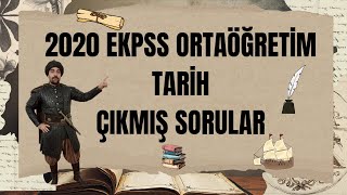 2020 Ekpss Ortaöğreti̇m Tari̇h Çikmiş Sorular