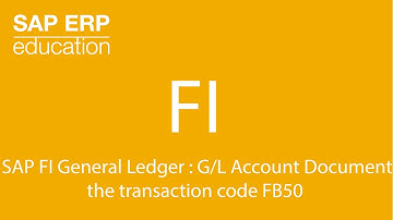 SAP FI General Ledger : FB50 - Enter G/L Account Document