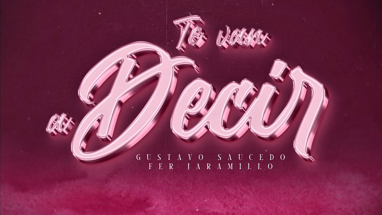 Watch (LETRA) TE VAN A DECIR - Gustavo Saucedo x Fer Jaramillo (Video Lyric) on YouTube Watch (LETRA) TE VAN A DECIR - Gustavo Saucedo x Fer Jaramillo (Video Lyric) on YouTube