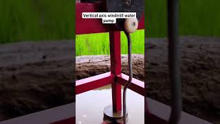 Vertical axis windmill water pump