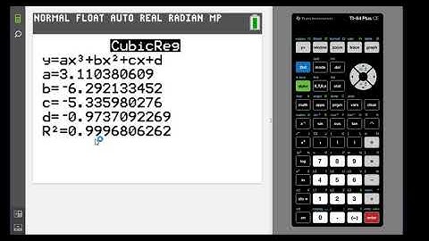 Cubic Regression TI 84