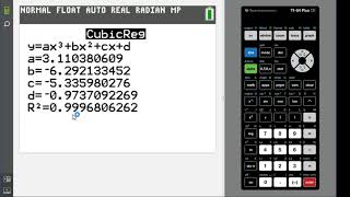 Cubic Regression TI 84