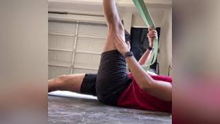 Supine HS stretch