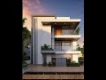 Five types of house elevations design with aesthetic lookgarden nature some are with  car park