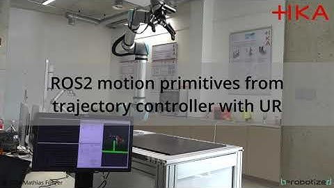 ROS2 motion primitives from trajectory controller with UR10e