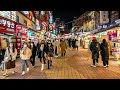 [4K HDR] Hongdae Nightlife in Winter Season Walking Tour Seoul Korea