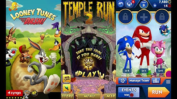 Looney Tunes Dash Vs Temple Run 2 Spoky Summit Vs Sonic Dash 2 Sonic Boom - Endless Run Gameplay