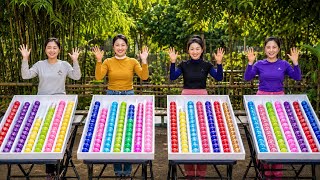 4 Girls Playing Colourful Ball Game  😇❤️ | Sharp your brain and improve brain iq 🧠🤯 screenshot 4