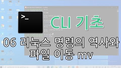 CLI 기초6 리눅스 명령의 역사와 파일 이동 mv