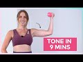 Tone your arms workout  with weights quick  intense