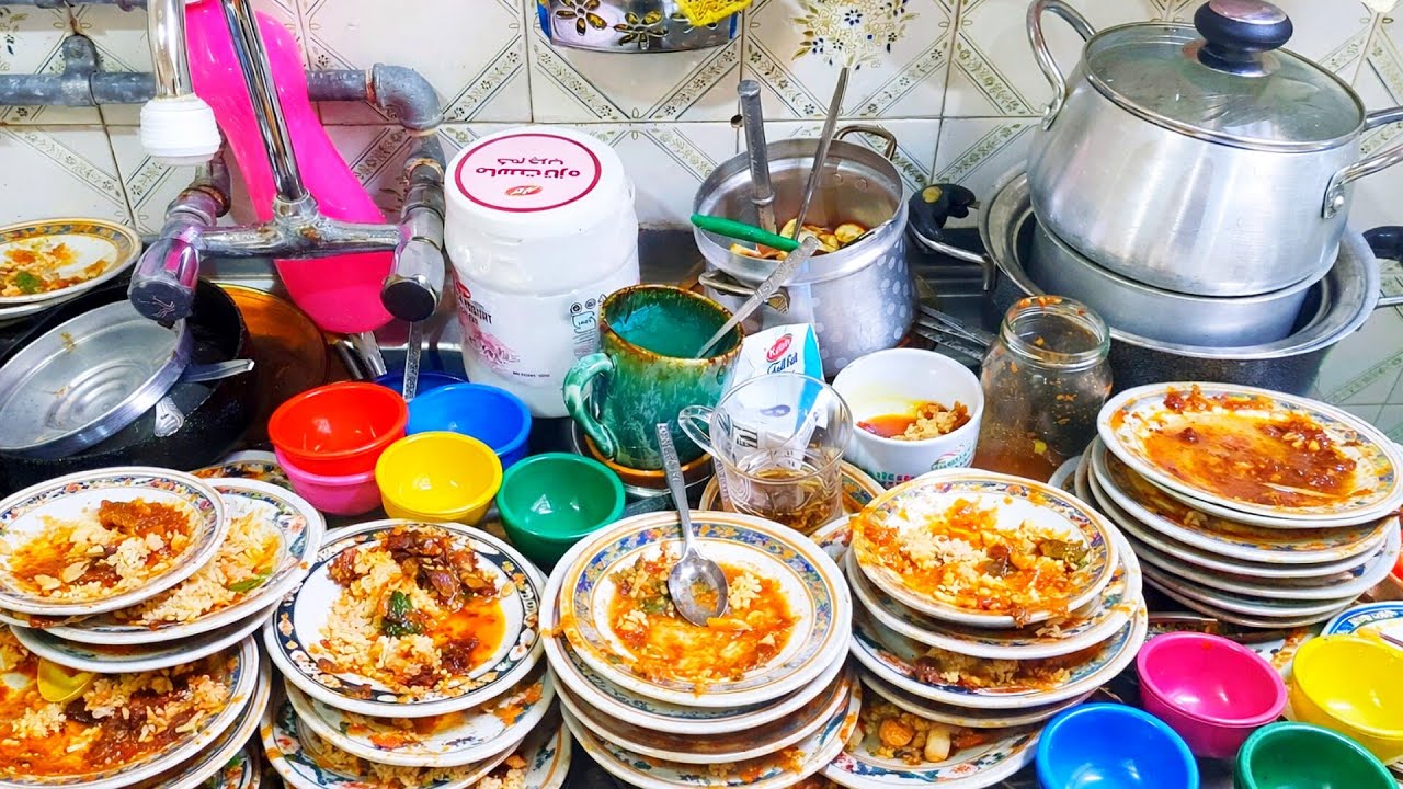 ASMR Dishwashing || Simple Night Reset - Pure Water Sounds for Sleep