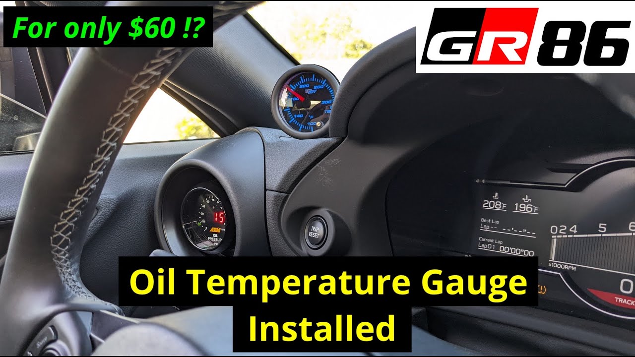 Install Oil Temperature Gauge on GR86 Step by Step YouTube