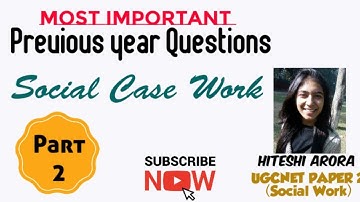 SOCIAL CASE WORK ||MCQ Series|| UGCNET PAPER 2 |Social Work|