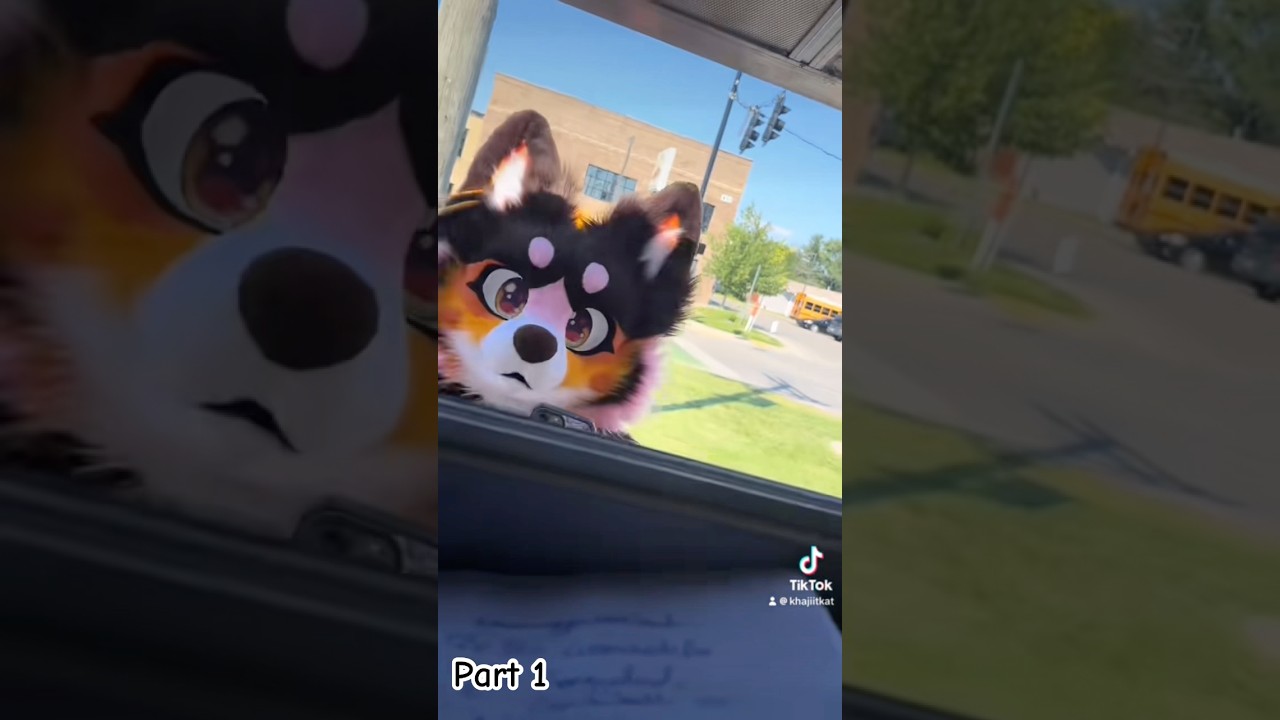 A nice furry visits my work! Part 1 #furry #furries #fursuit