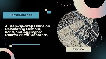 A Step by Step Guide on Calculating Cement, Sand, and Aggregate Quantities for concrete.