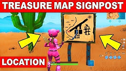search the treasure map signpost found in paradise palms location week 8 challenge fortnite duration 1 52 - fortnite season 8 treasure map signpost