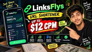 🔥 New $12 CPM URL Shortener 2026 | LinksFlys Review   Low Minimum Withdrawal