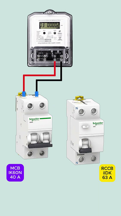 Forma correcta de conectar un RCCB, MCB a un medidor de energía