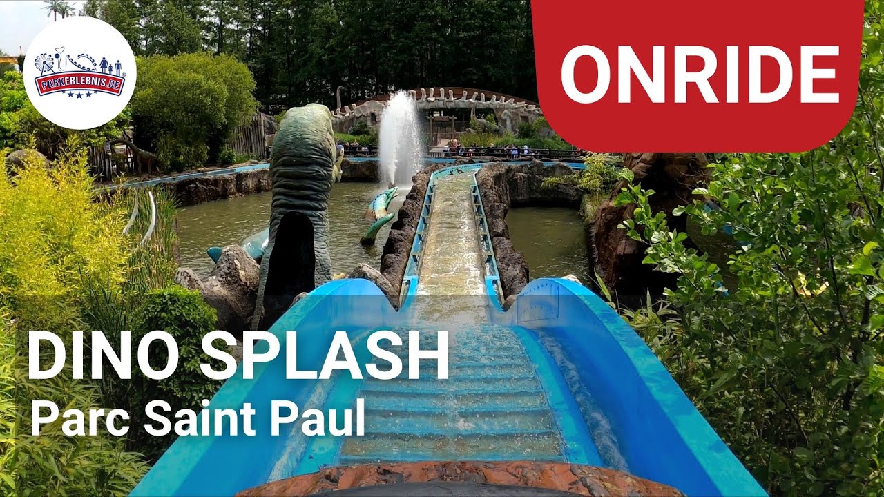 Le Dino Splash - Onride POV - Parc Saint Paul | Log Flume