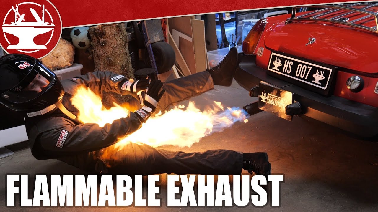 ⁣Spy Car Flamethrower Exhaust!