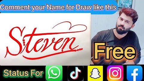 Steven Name Signature Calligraphy Status | How to Cursive write with cut Marker #steven @steven