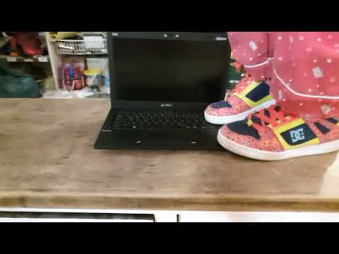 Laptop trample with colorful DCs