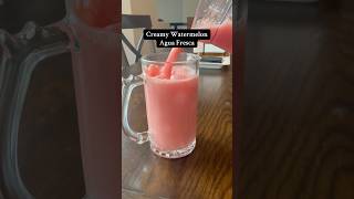 Creamy Watermelon Agua Fresca #aguafresca #watermelon #watermelondrink #refreshing #summerdrink