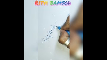 signature your name RITVI BANSOD.autograph.signature tips/tricks.comment your name. #signature.#art