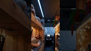 Sleeping Through a Supercell Thunderstorm in a Self-Driving Van | Cozy Storm Ambience.
