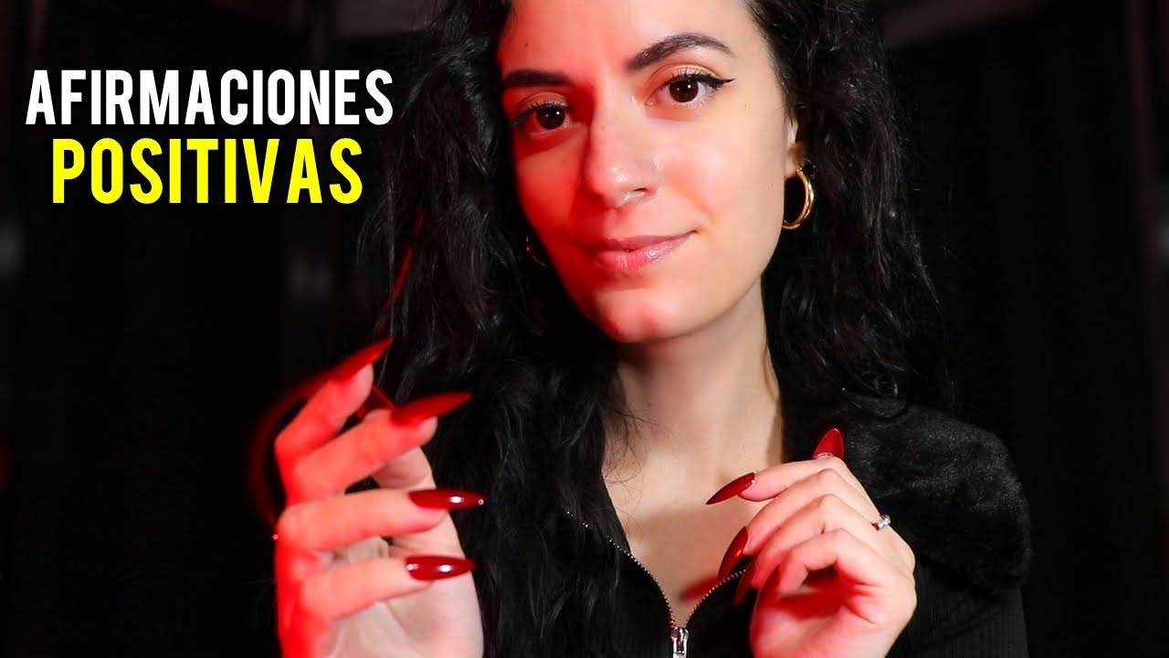 ASMR español AFIRMACIONES POSITIVAS Poderosas para dormir (+ te acaricio, luz baja)