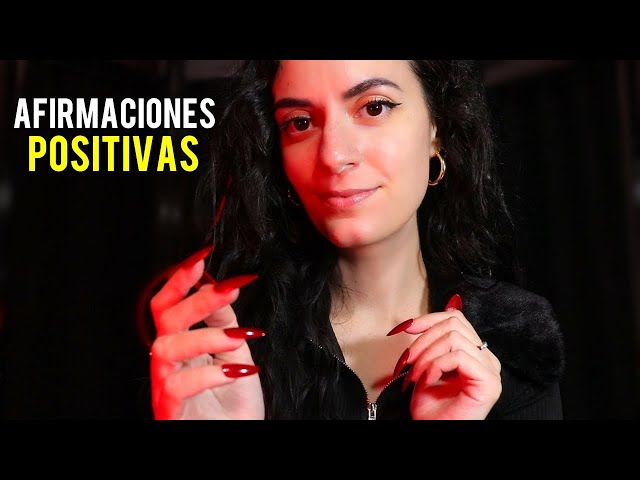 ASMR Spanish POSITIVE AFFIRMATIONS Powerful for sleeping (+ I caress you, dim light)