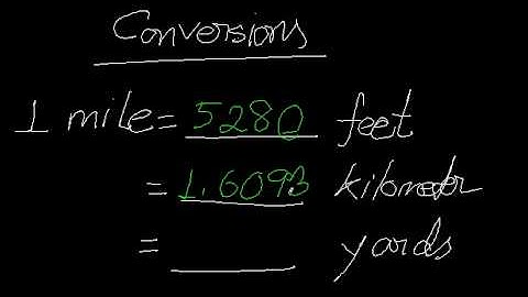 Conversion-miles to feet,kilometers,yards