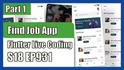 [Flutter] Flutter Live Coding EP931 (Find Job App Part 1)