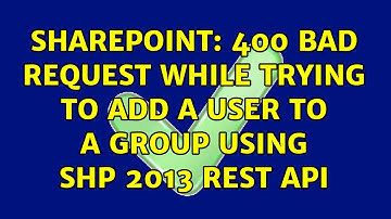 Sharepoint: 400 Bad Request while trying to add a user to a group using ShP 2013 REST api