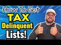How To Get Tax Delinquent Lists! | Wholesaling Real Estate