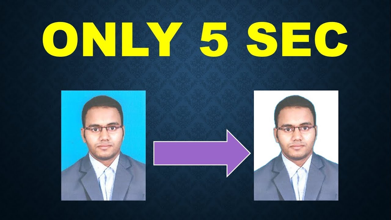 How to change background color of passport size photo - YouTube