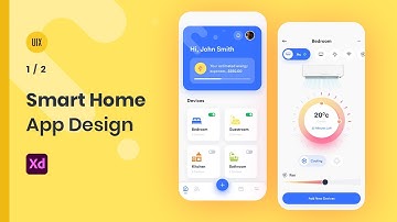 Smart Home App UI Design - Adobe XD Tutorial (Wireframe, Prototyping) - 1/2