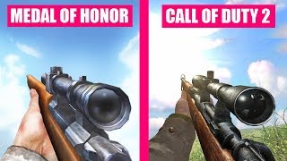 Call of Duty 2 vs Medal of Honor Allied Assault Weapons Comparison