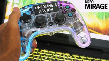 Transparent RGB Wireless Gaming Controller - Kreo Mirage Unboxing and review How to connect with PC