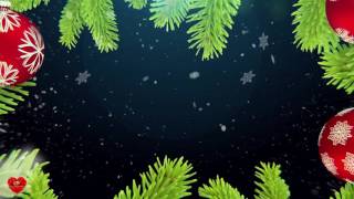 Футаж Еловые ветки с елочными шарами Футаж Еловые ветки с елочными шарами