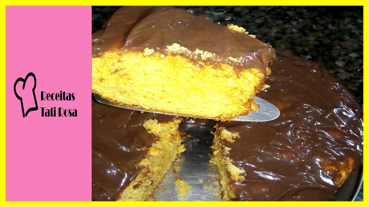 BOLO DE CENOURA FOFINHO COM COBERTURA DE BRIGADEIRO RECEITAS DE BOLOS RECEITAS TATI ROSA